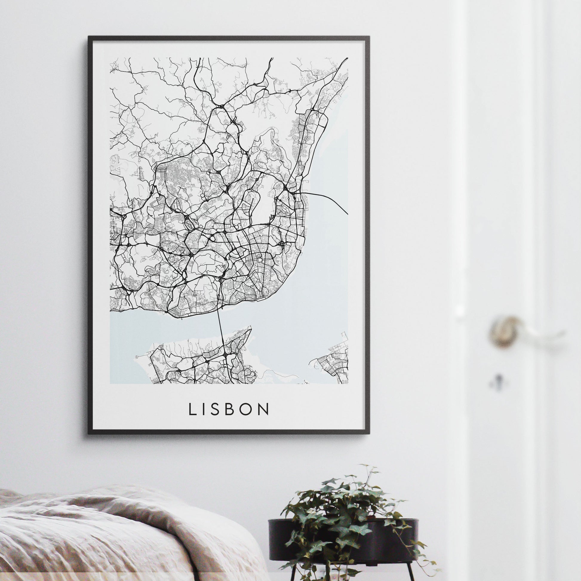 Lisbon Map Print - Portugal