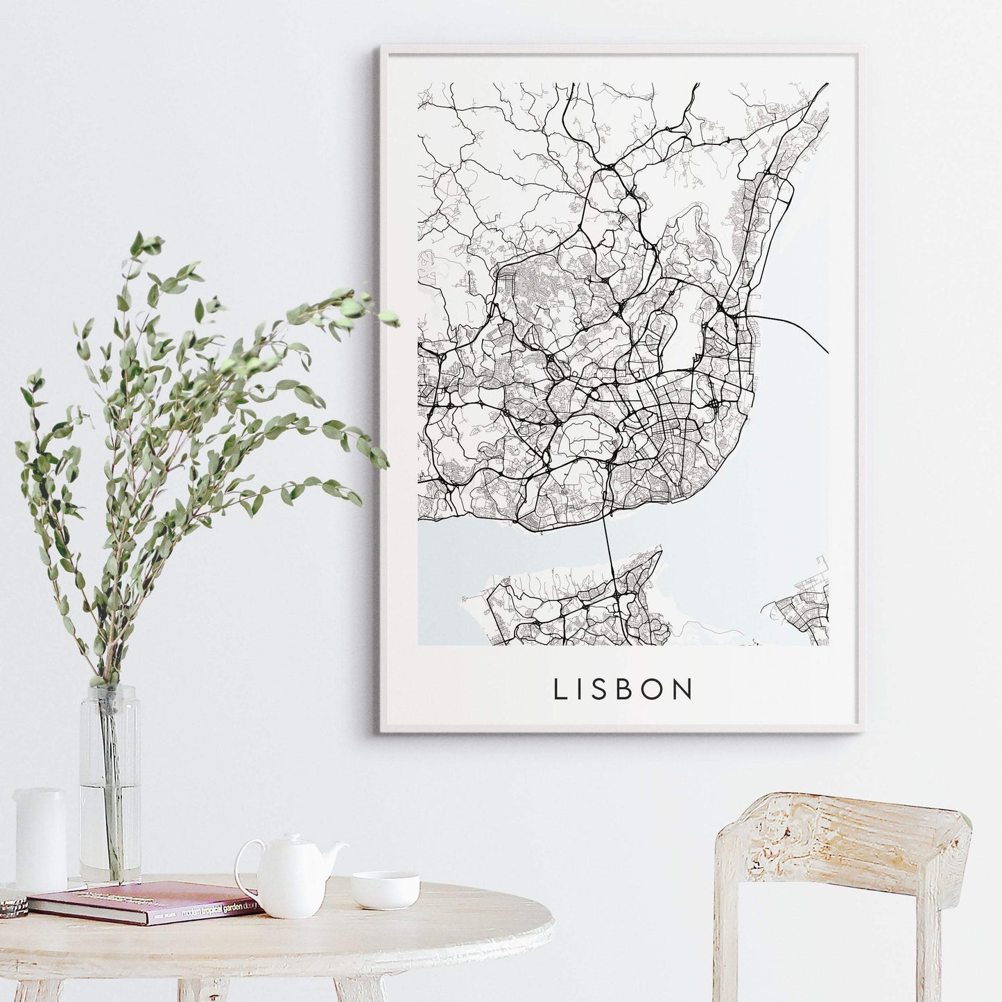 Lisbon Map Print - Portugal