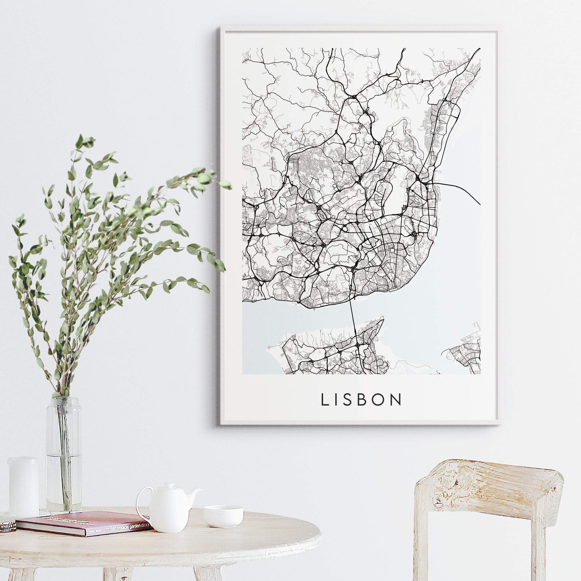 Lisbon Map Print - Portugal