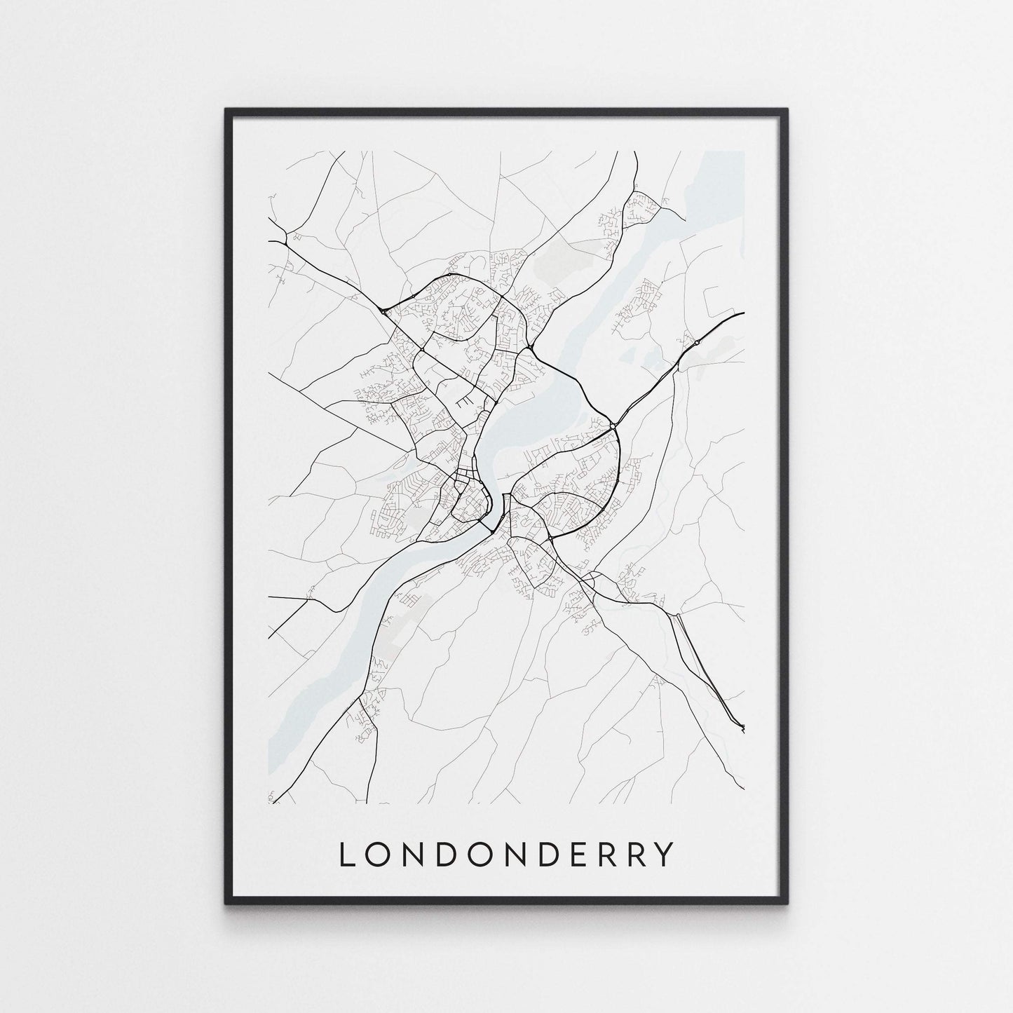 Londonderry Map Print - Northern Ireland