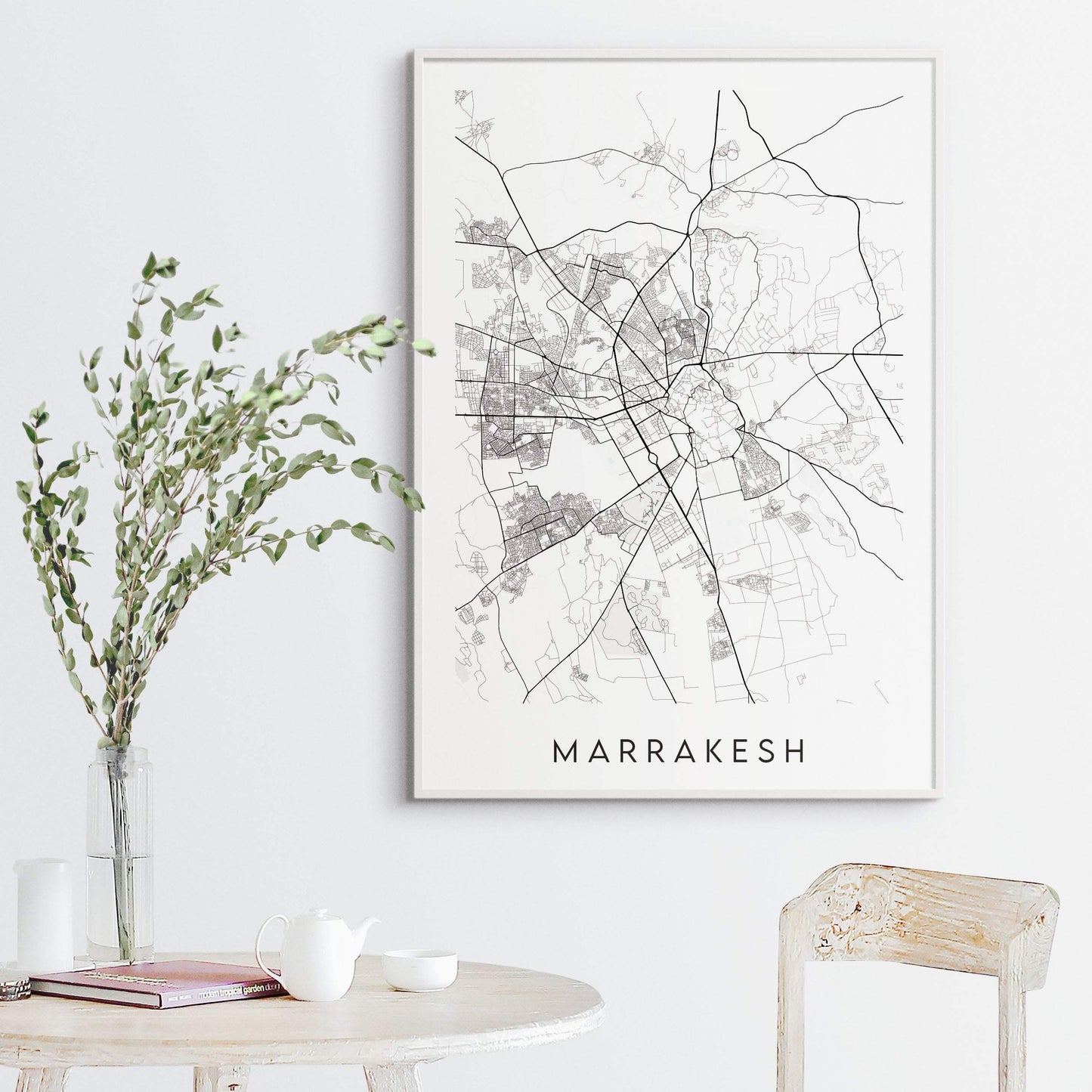 Marrakesh Map Print - Morocco