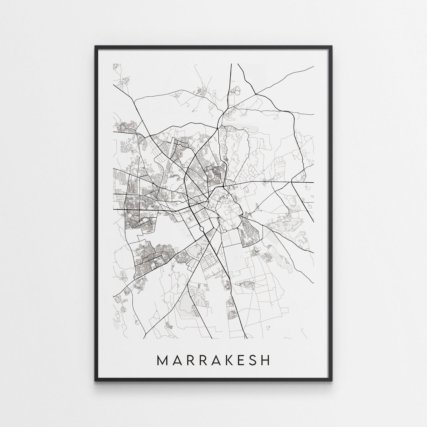 Marrakesh Map Print - Morocco
