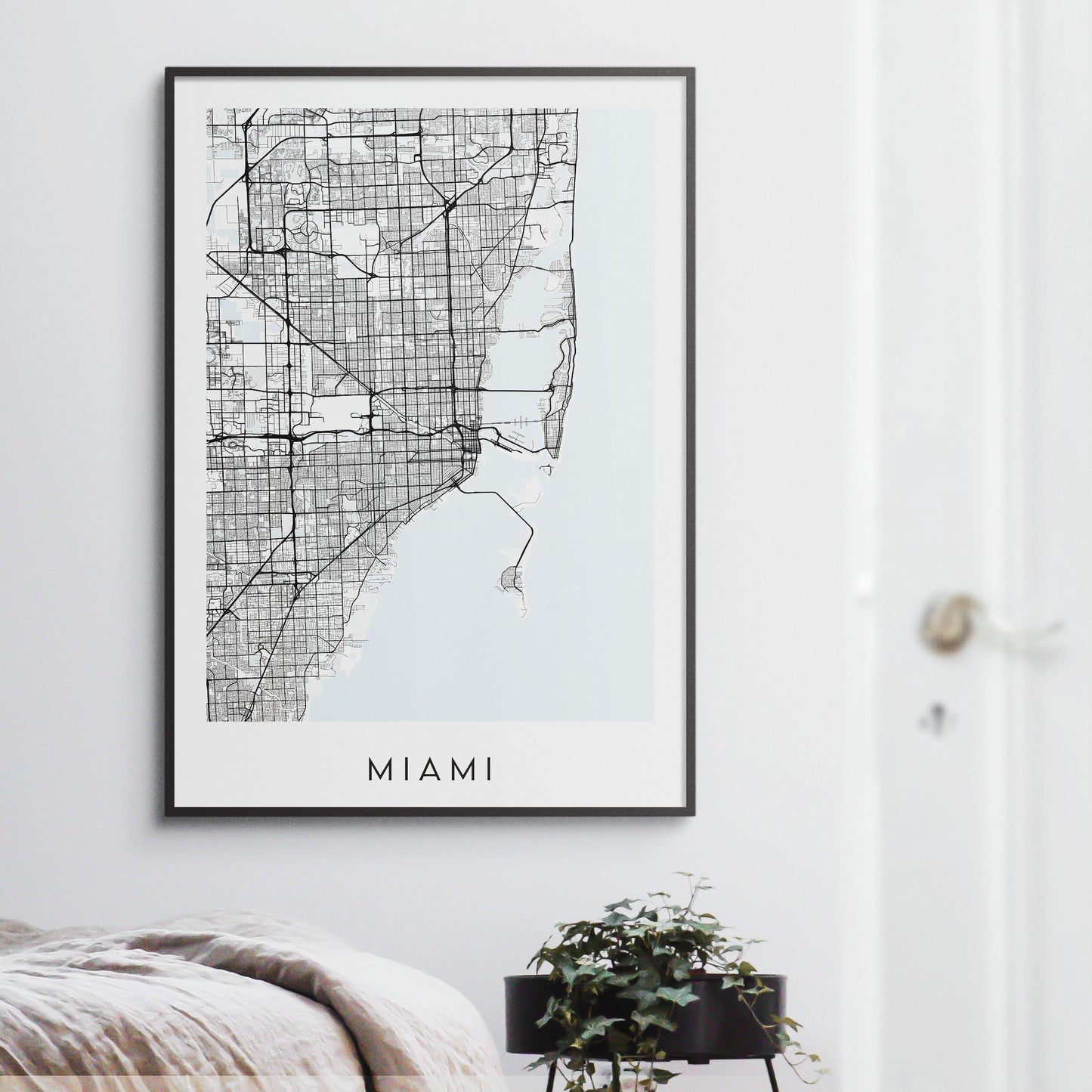 Miami Map Print - Florida USA