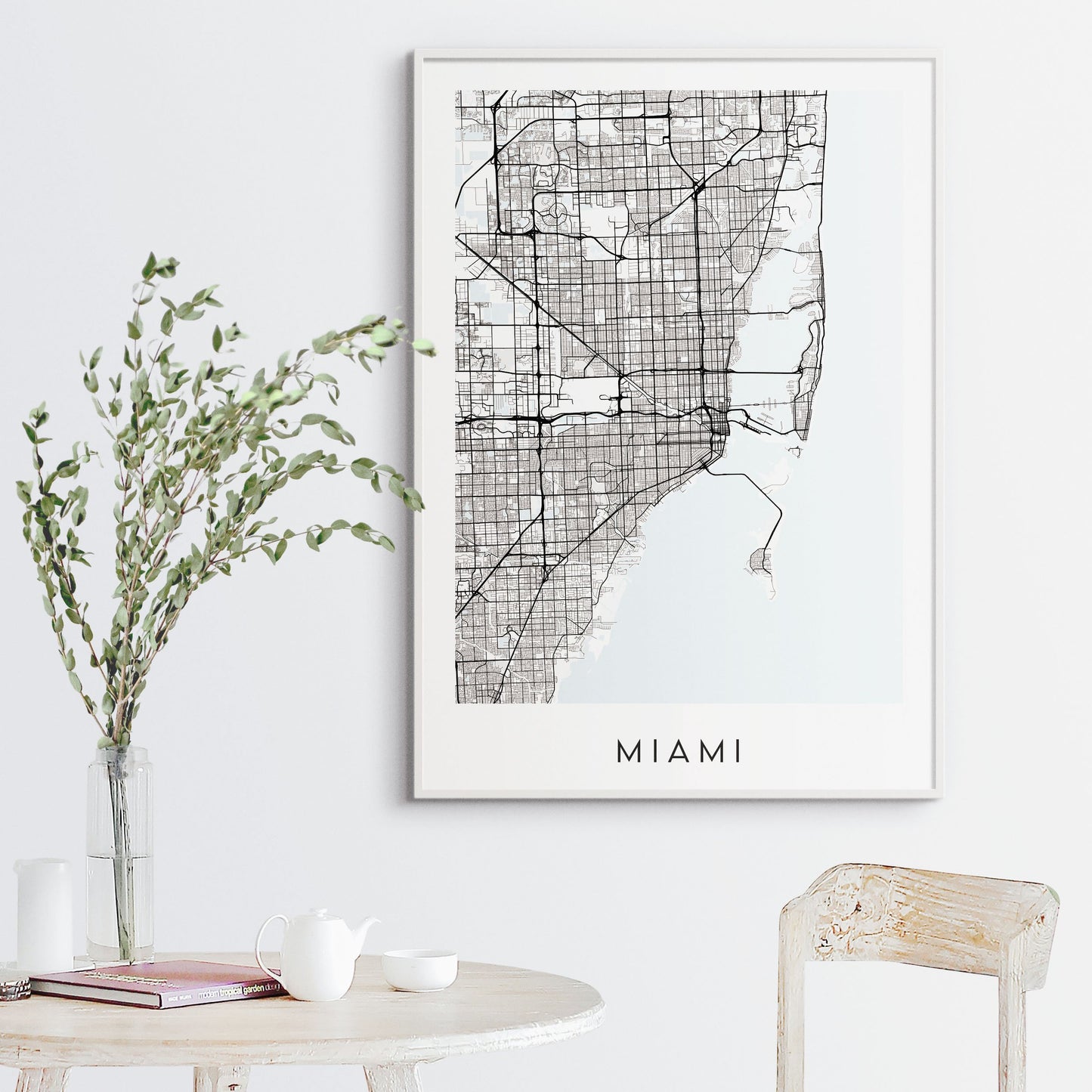 Miami Map Print - Florida USA