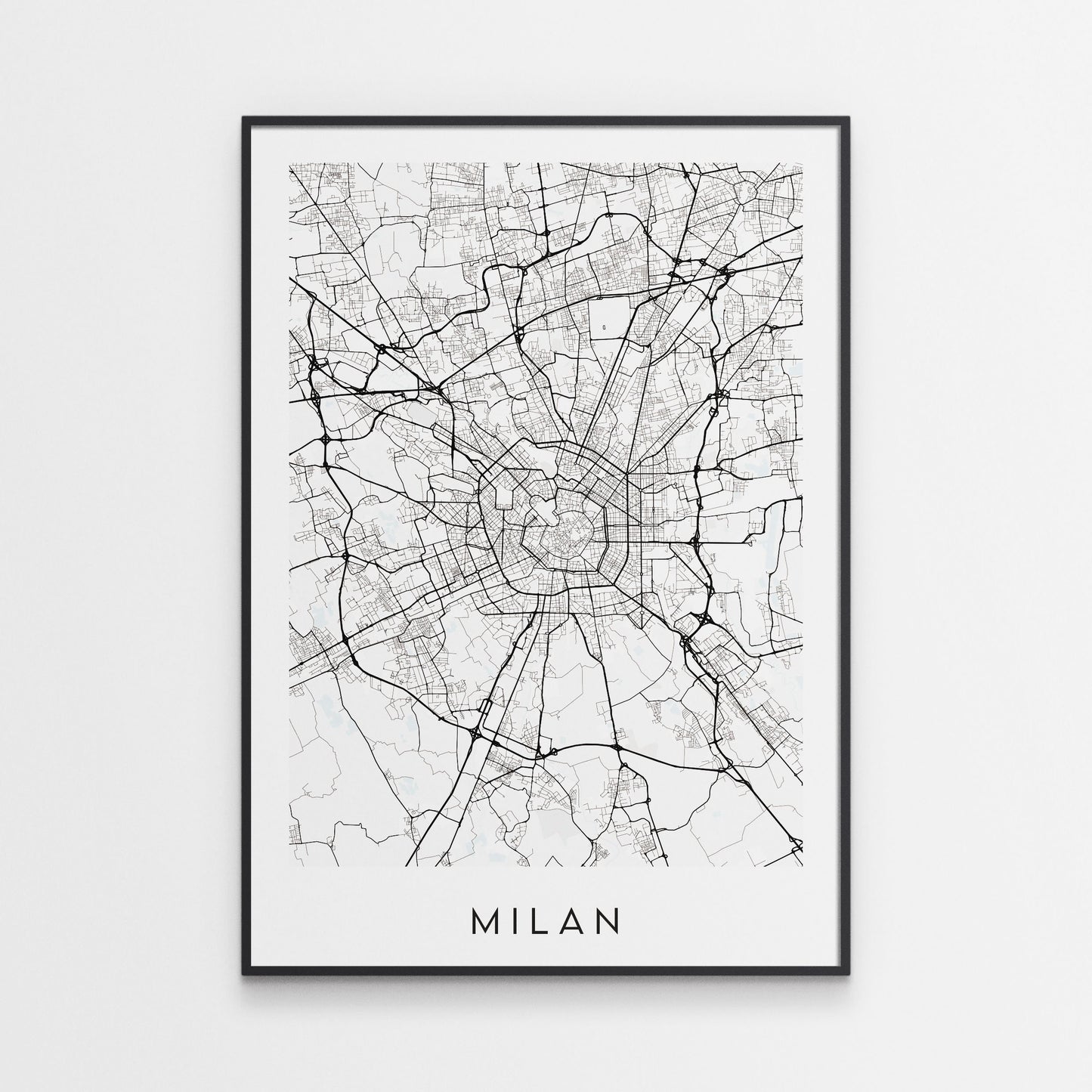 Milan Map Print - Italy
