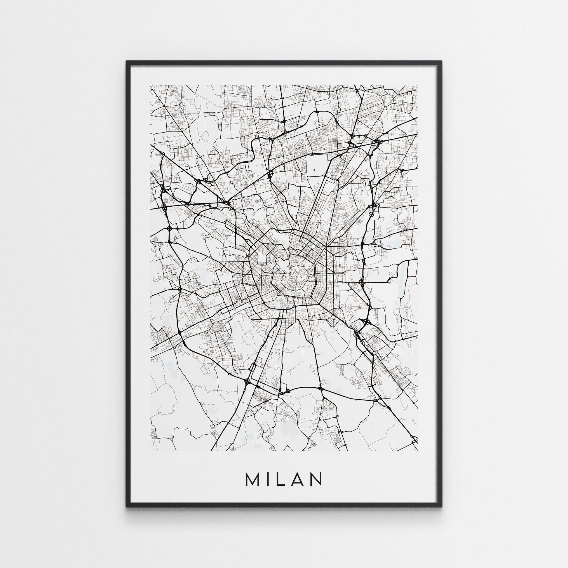 Milan Map Print - Italy