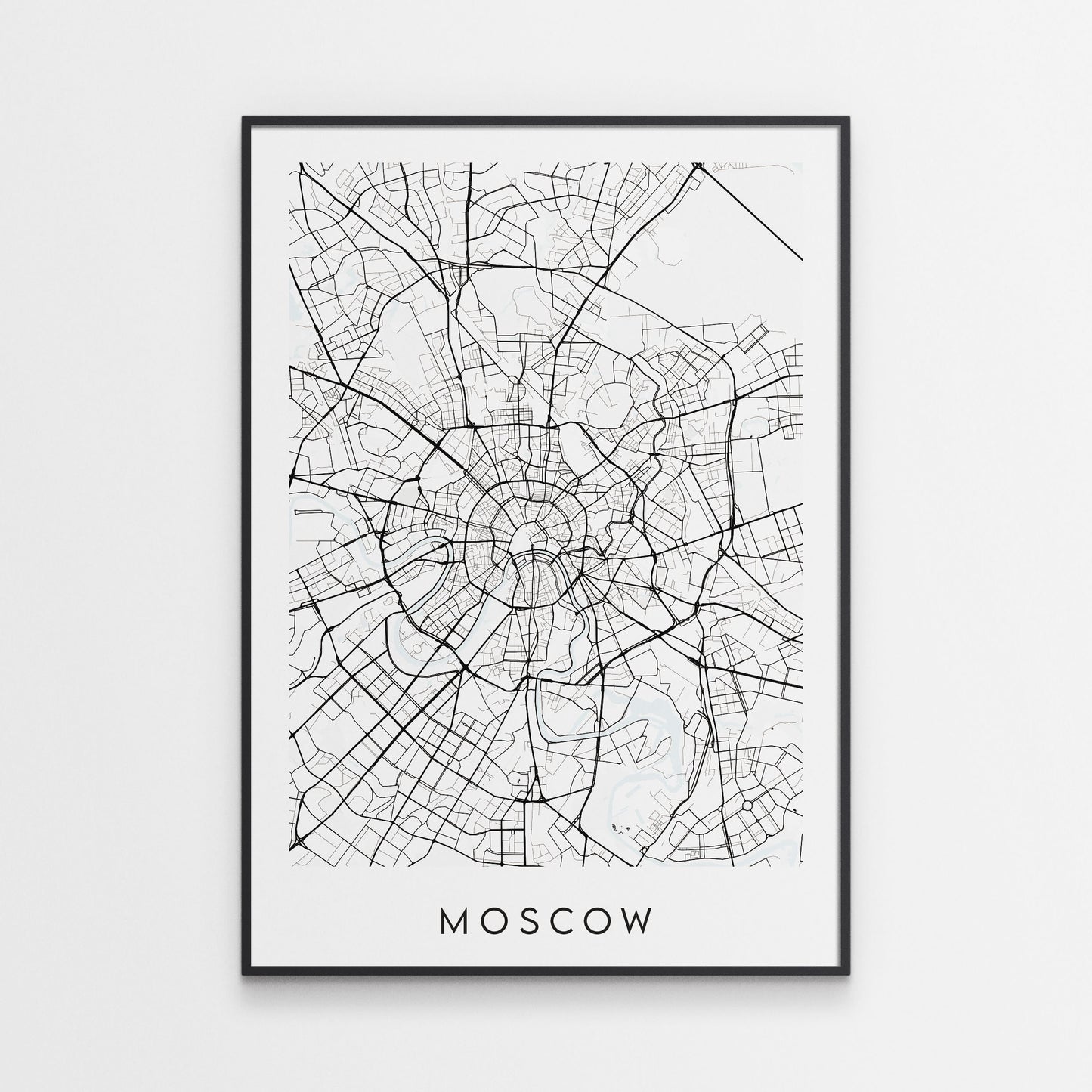 Moscow Map Print - Russia