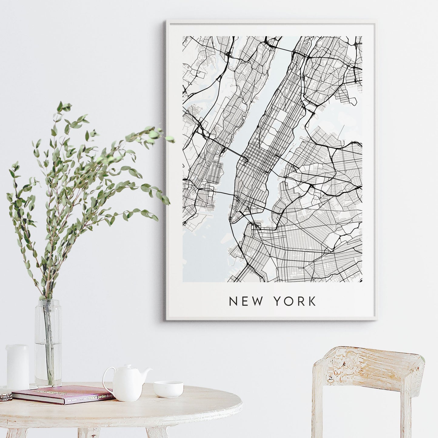 New York Map Print - USA