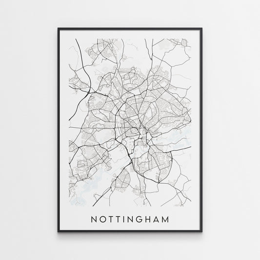 Nottingham Map Print