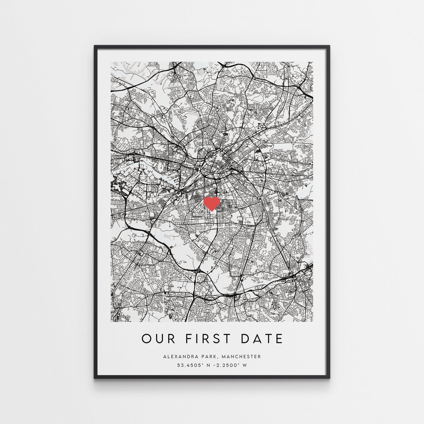 Our First Date Map Print