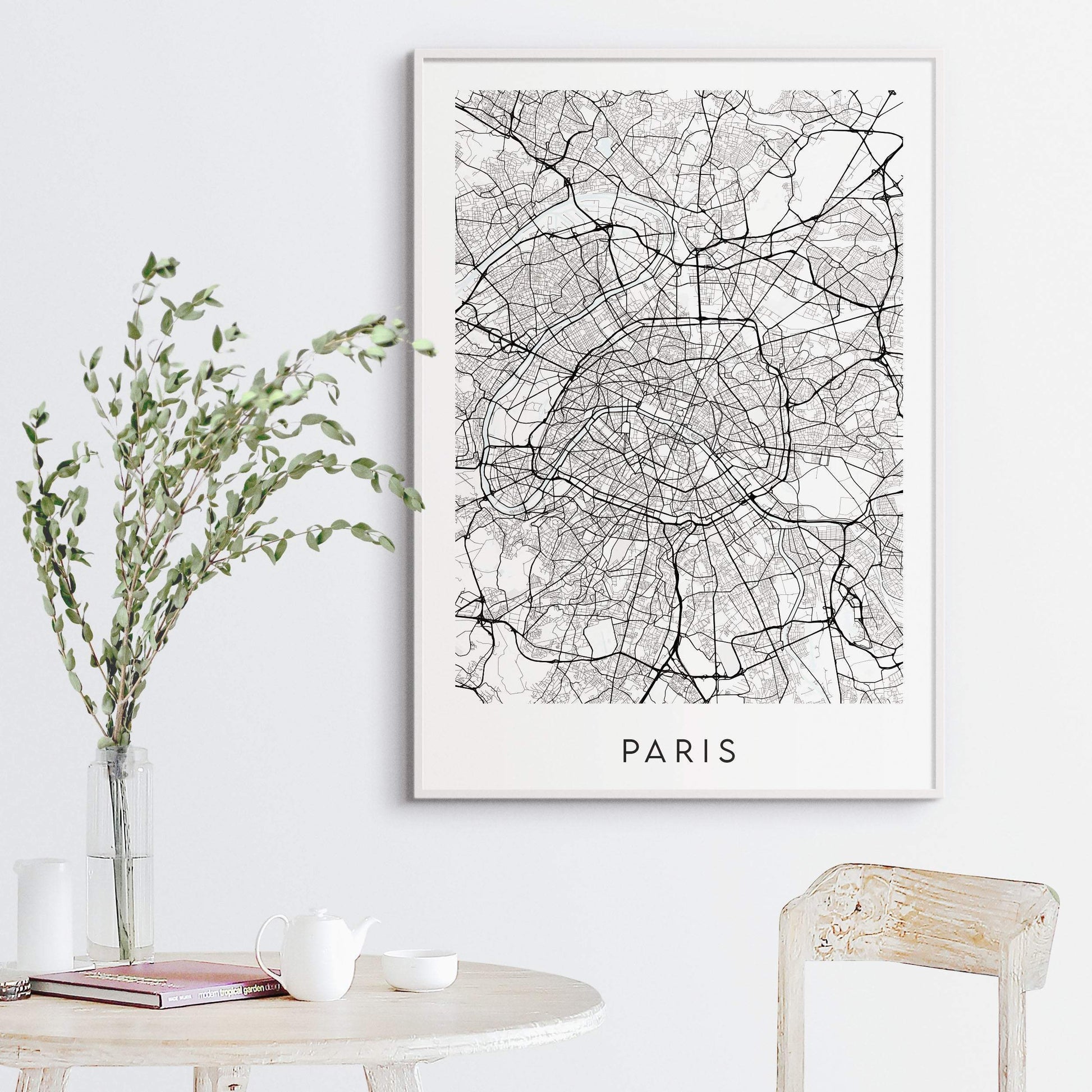 Paris Map Print - France