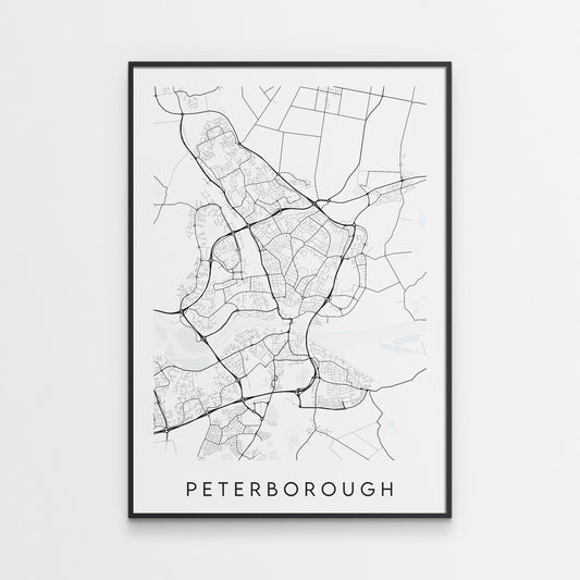 Peterborough Map Print