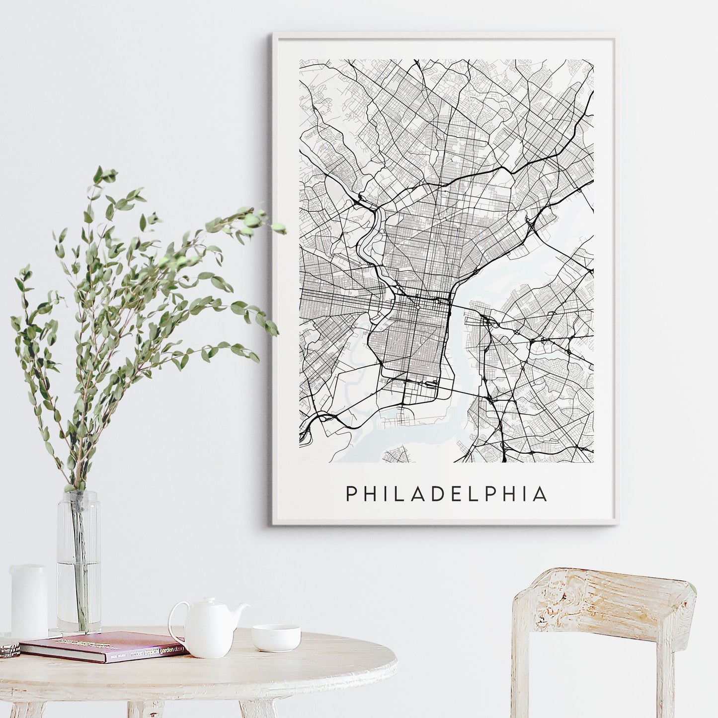 Philadelphia Map Print - Pennsylvania USA