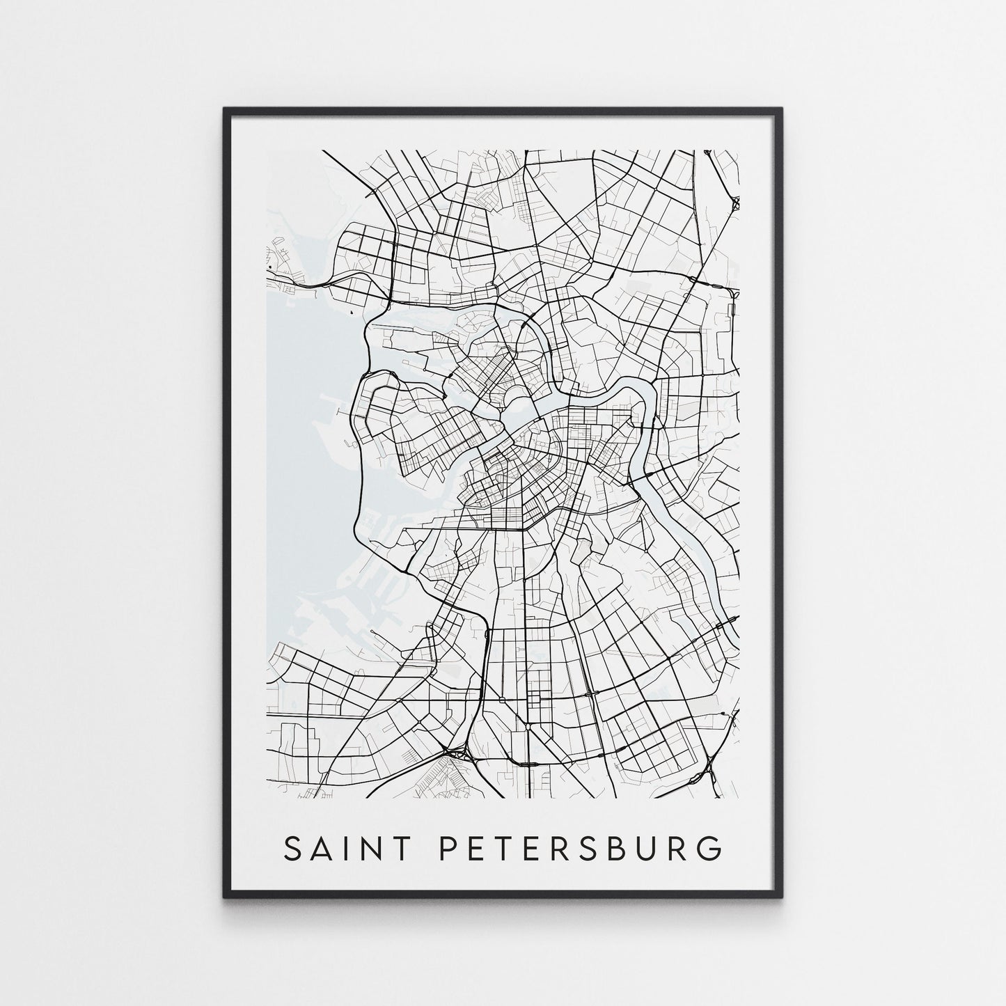 Saint Petersburg Map Print - Russia