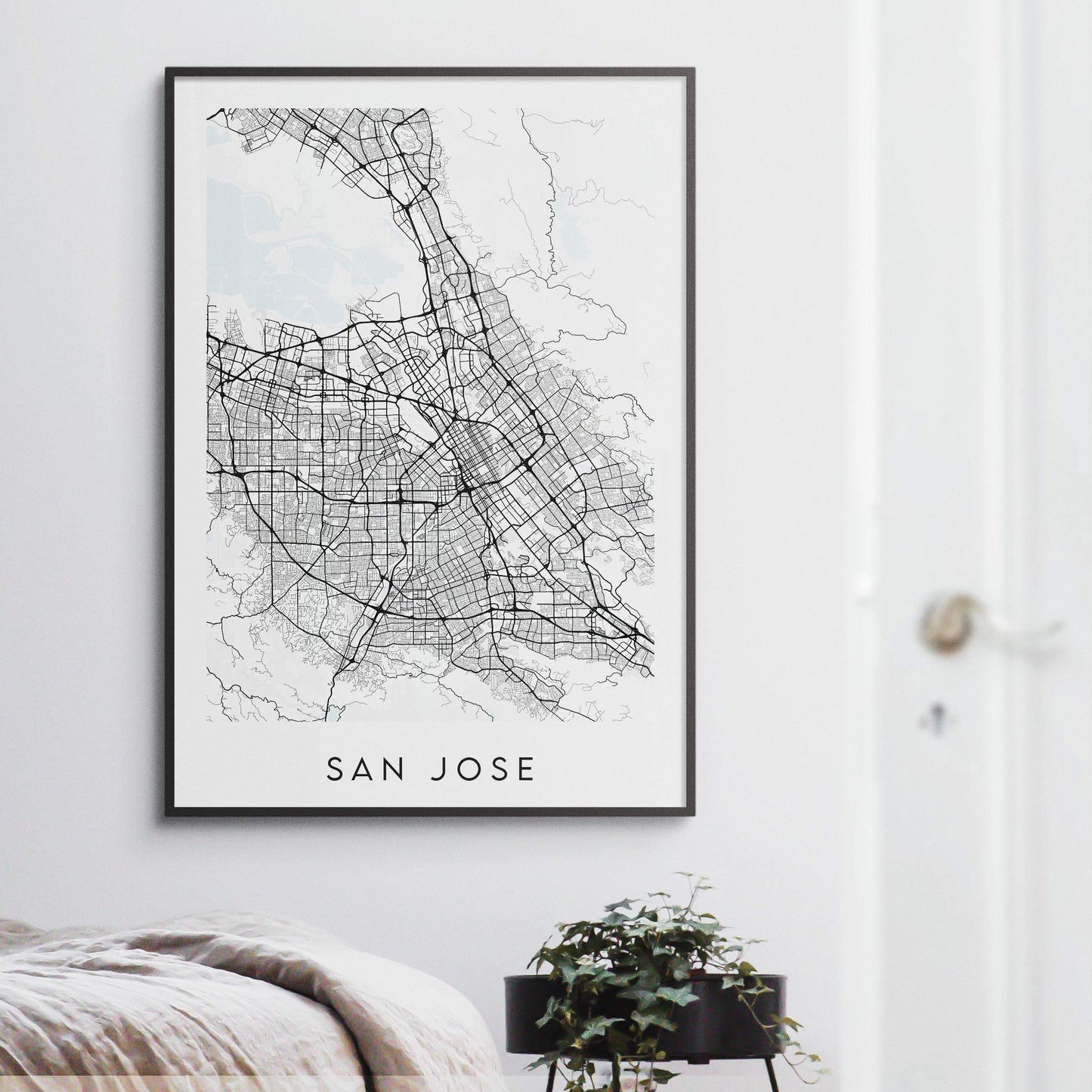 San Jose Map Print - California USA