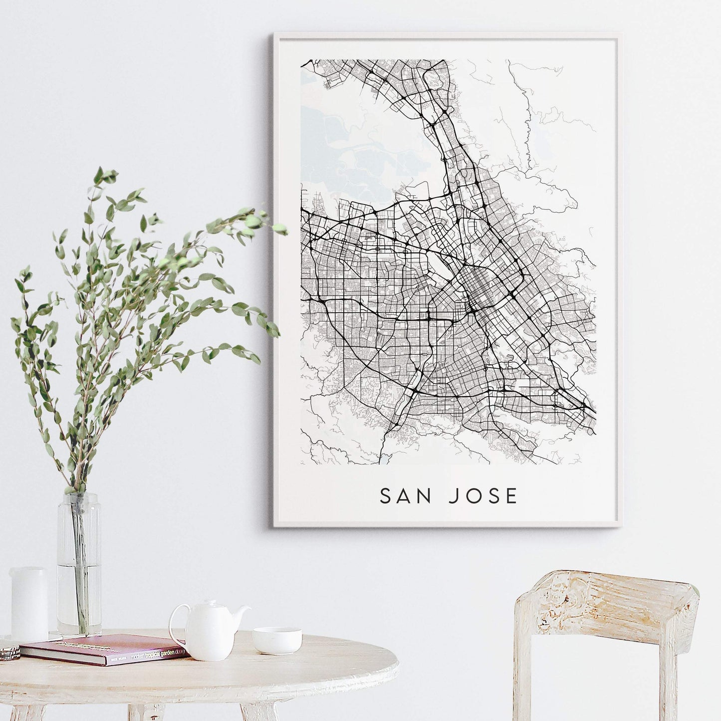 San Jose Map Print - California USA