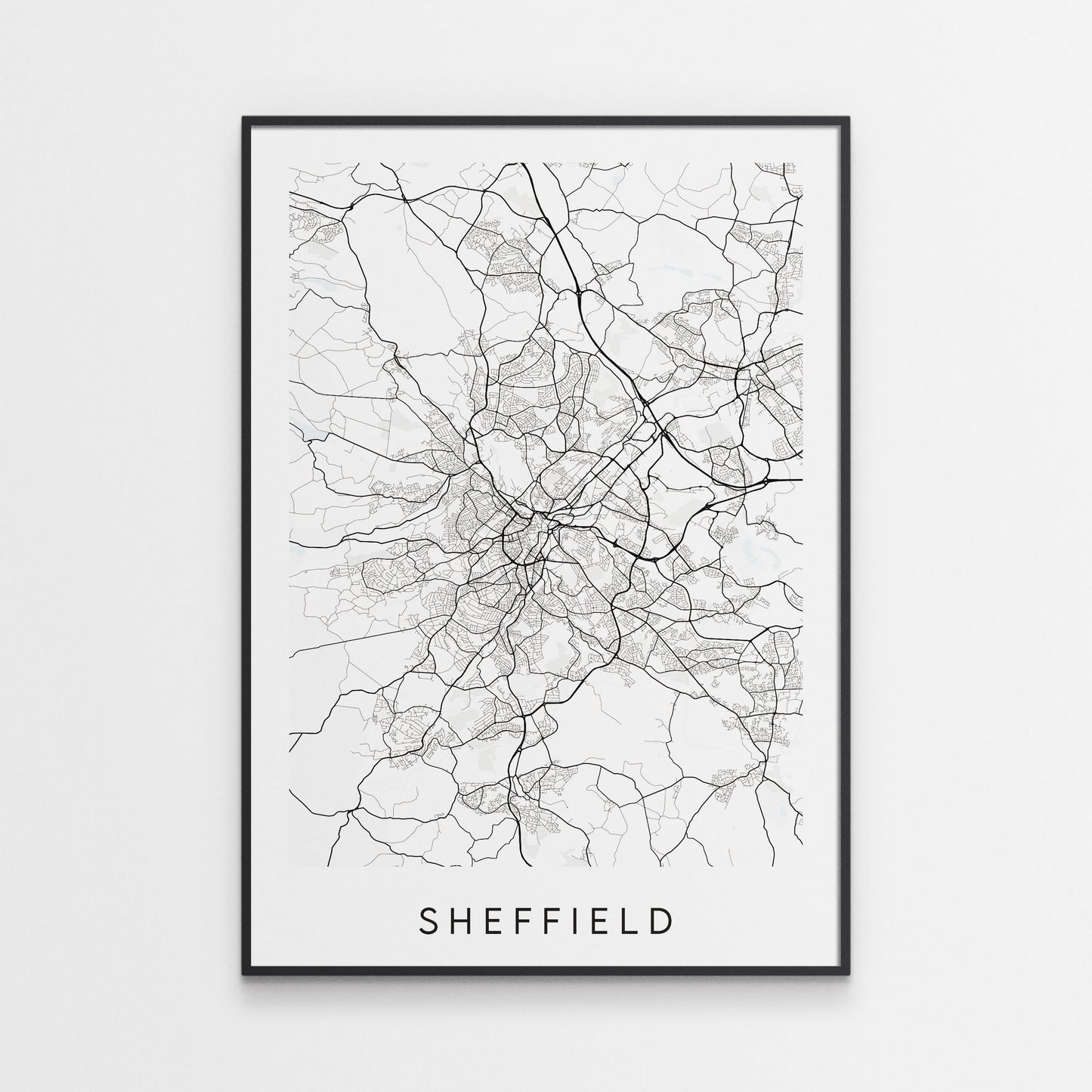 Sheffield Map Print