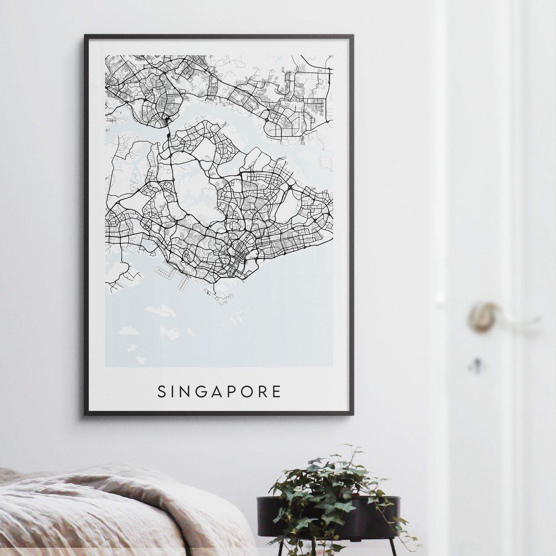 Singapore Map Print