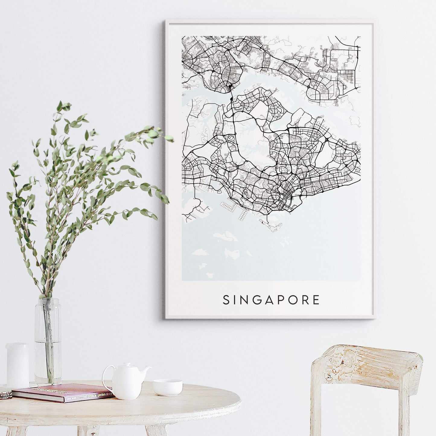 Singapore Map Print