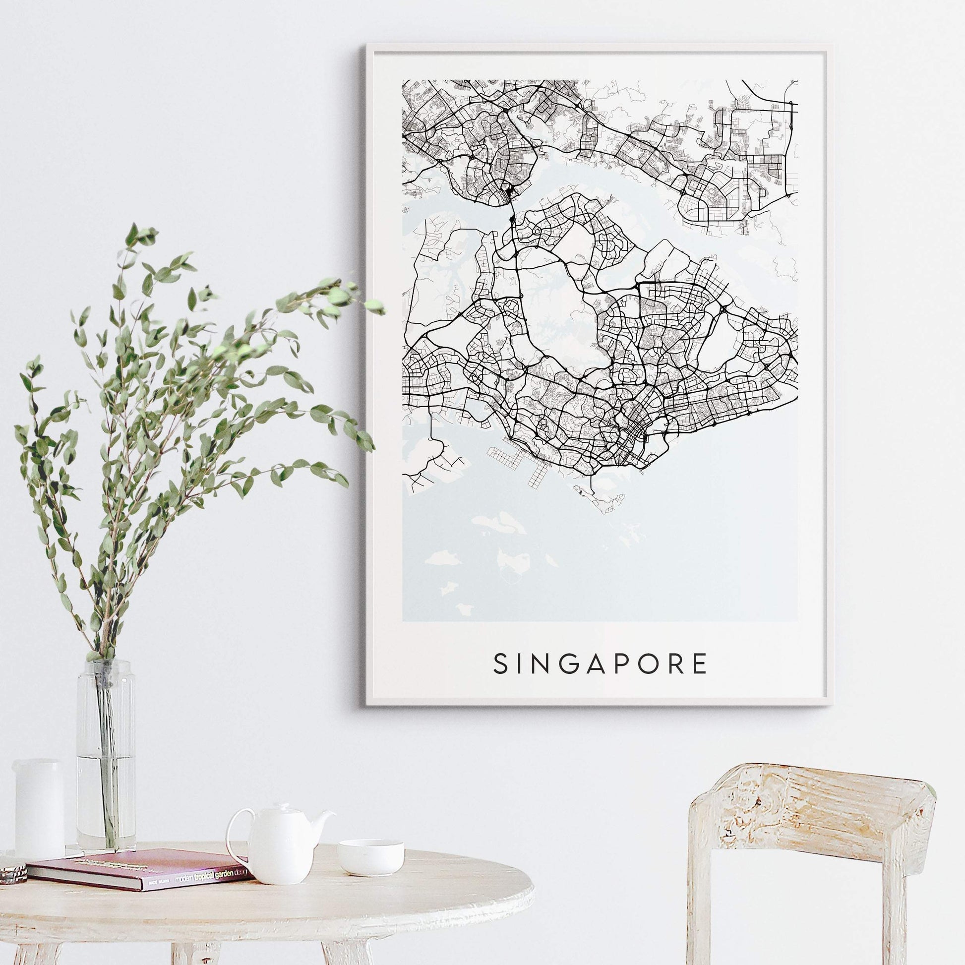 Singapore Map Print
