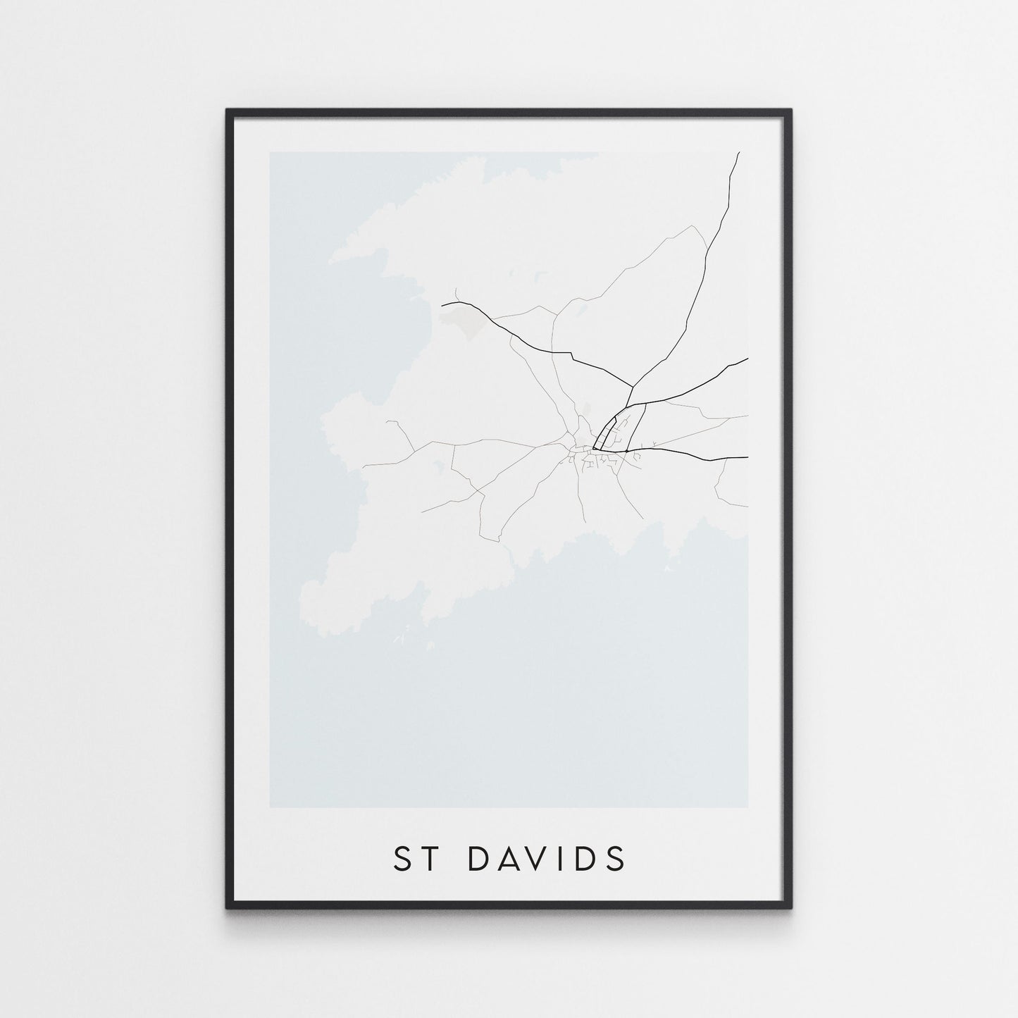 St Davids Map Print - Wales