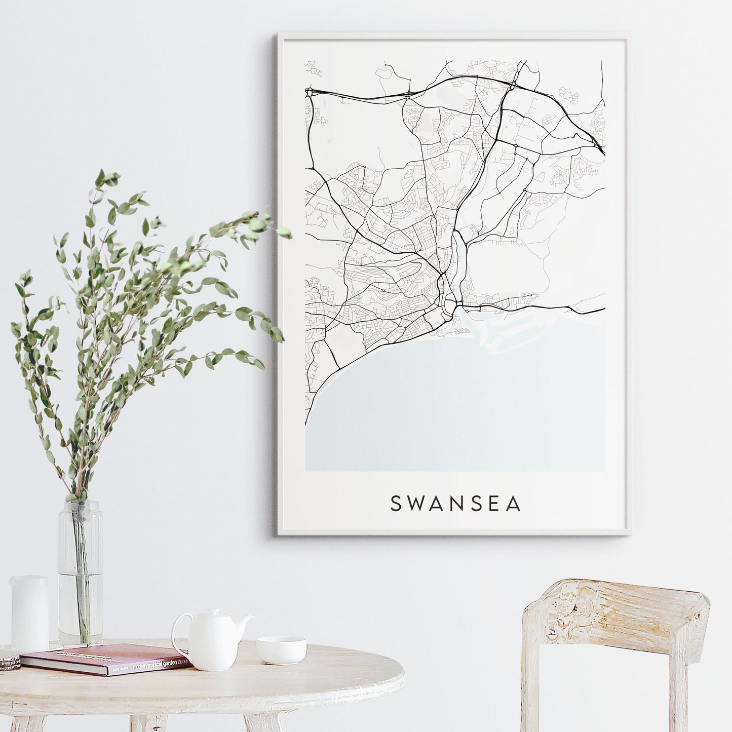 Swansea Map Print - Wales