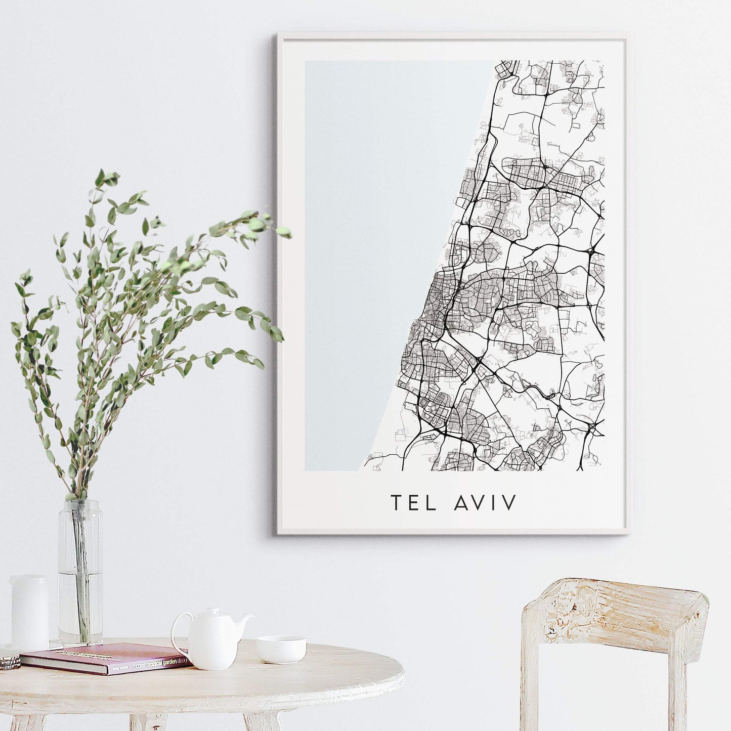 Tel Aviv Map Print - Israel