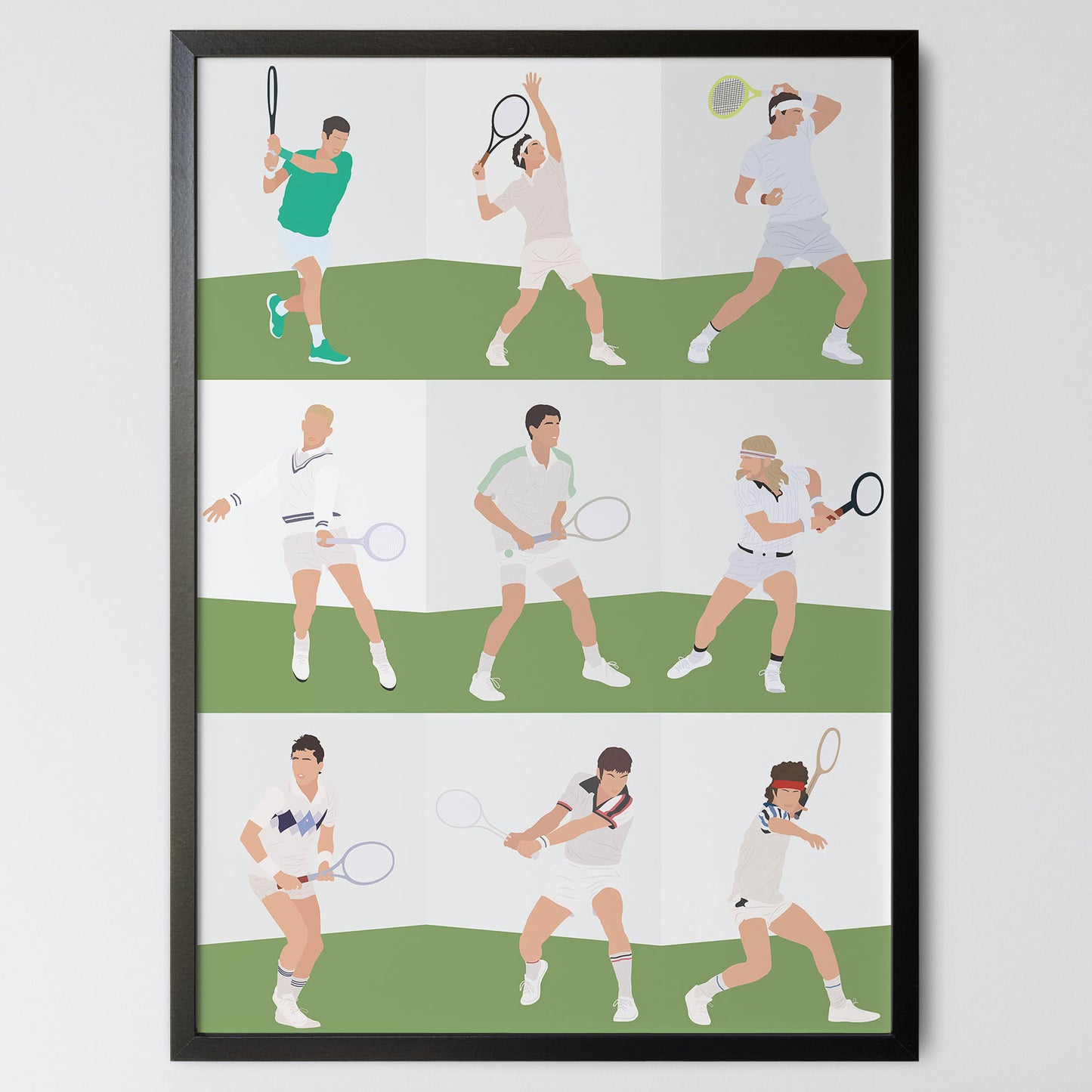 Tennis Poster - Greatest Players Of All Time