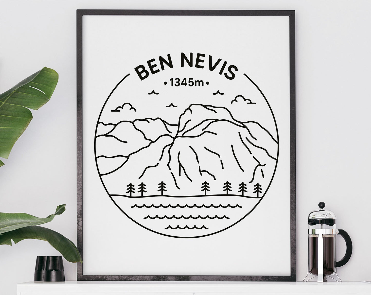 Three Peaks Challenge Print Set - Ben Nevis, Scafell Pike & Snowdon Posters