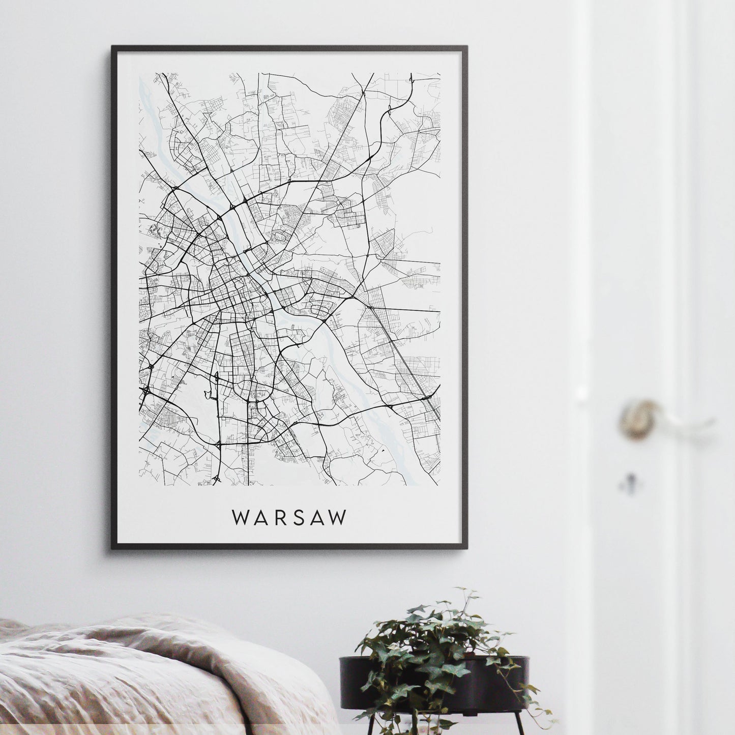 Warsaw Map Print - Poland