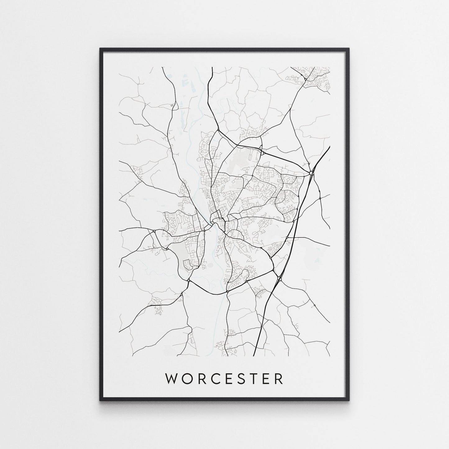 Worcester Map Print