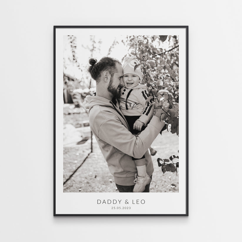 Daddy & Child Photo Art – Minimal Wall