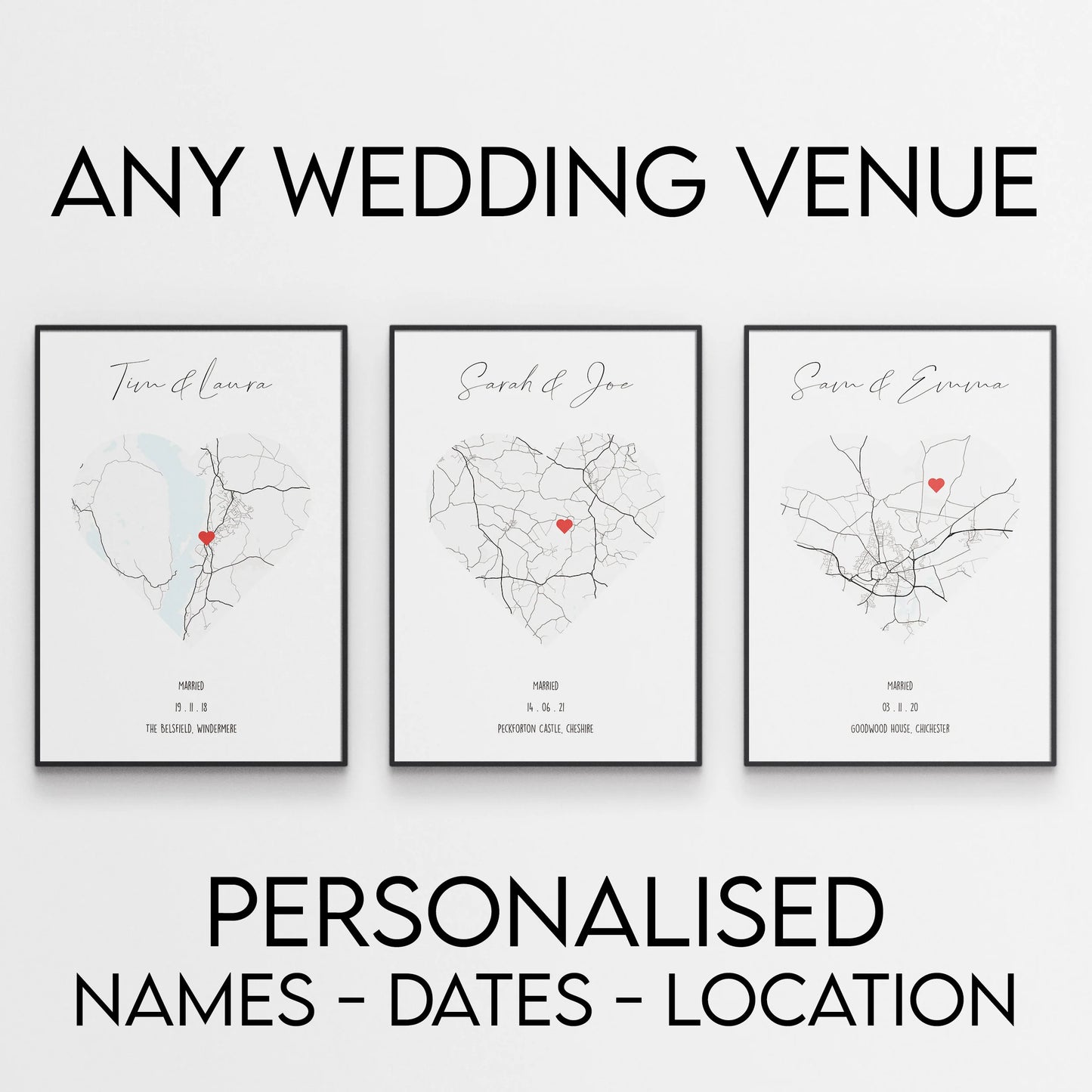 Wedding Venue Map Print