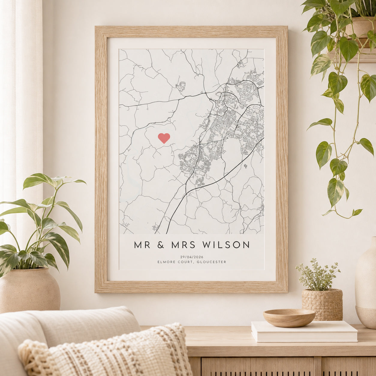 Wedding Venue Map Print