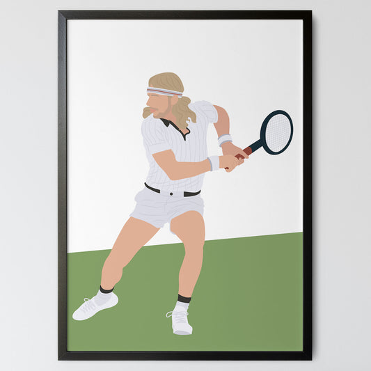 Bjorn Borg Tennis Poster