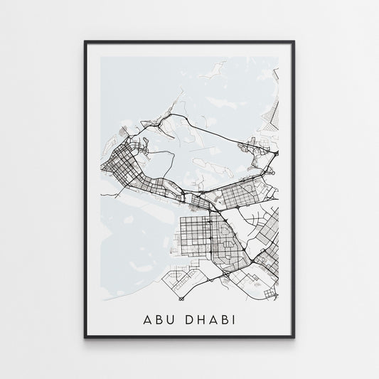 Abu Dhabi Map Print - United Arab Emirates
