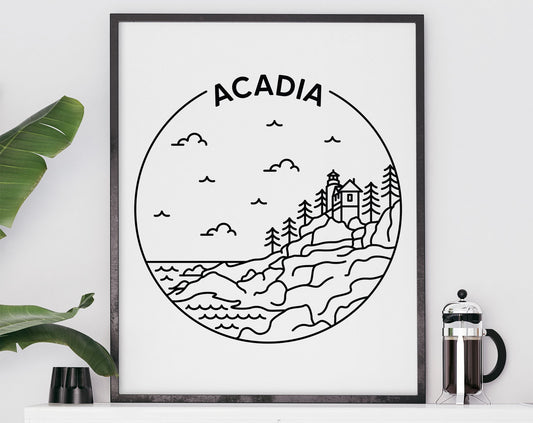 Acadia National Park Poster - Maine Print