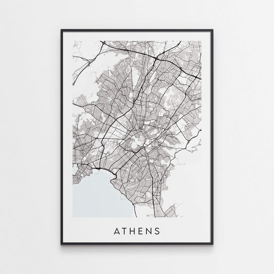 Athens Map Print - Greece