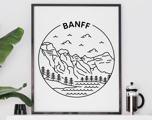 Banff National Park Poster - Alberta Rocky Mountains, Canada Print