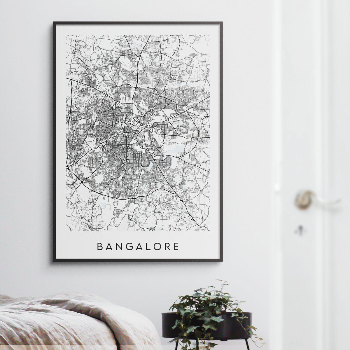 Bangalore Map Poster - India – Minimal Wall