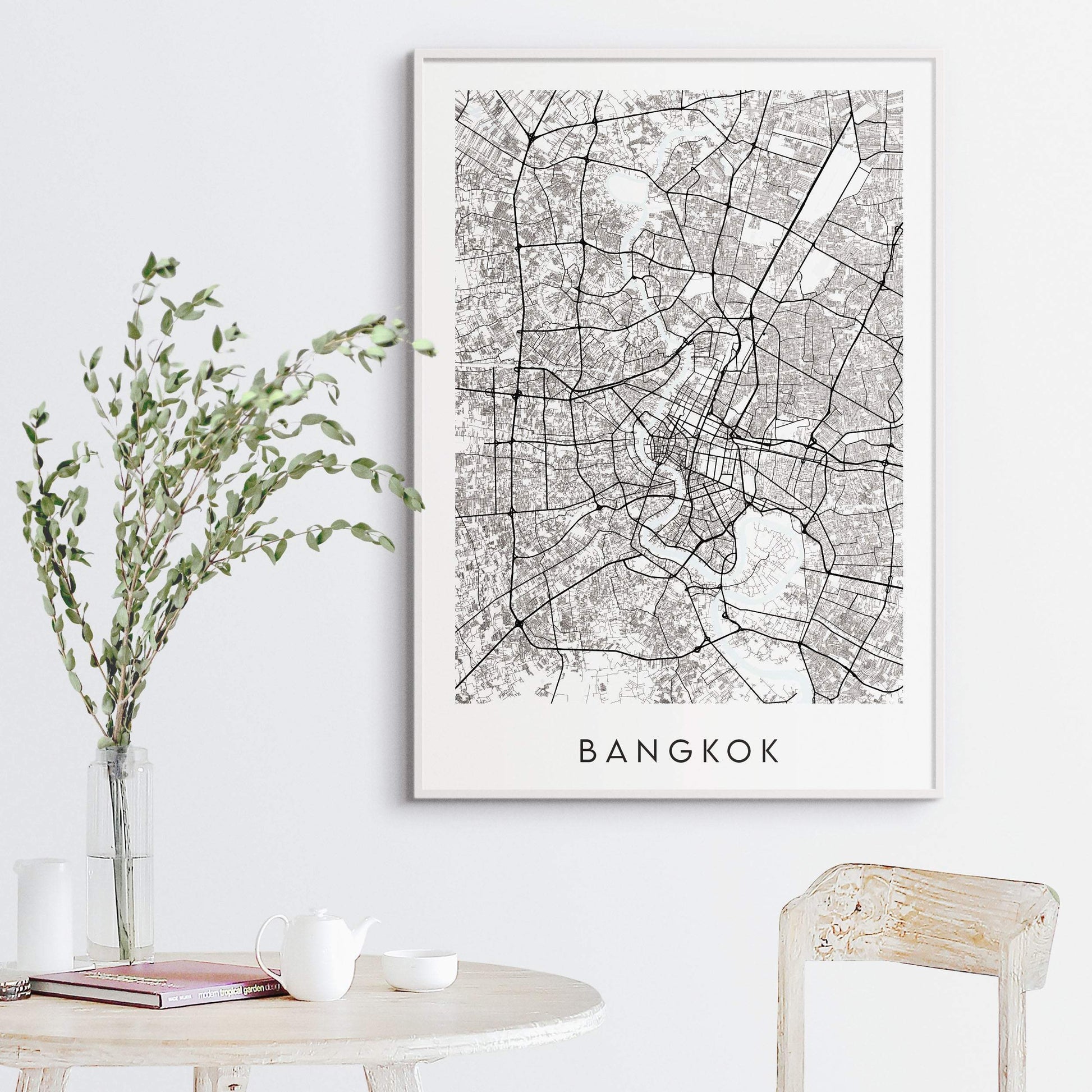 Bangkok Map Print - Thailand