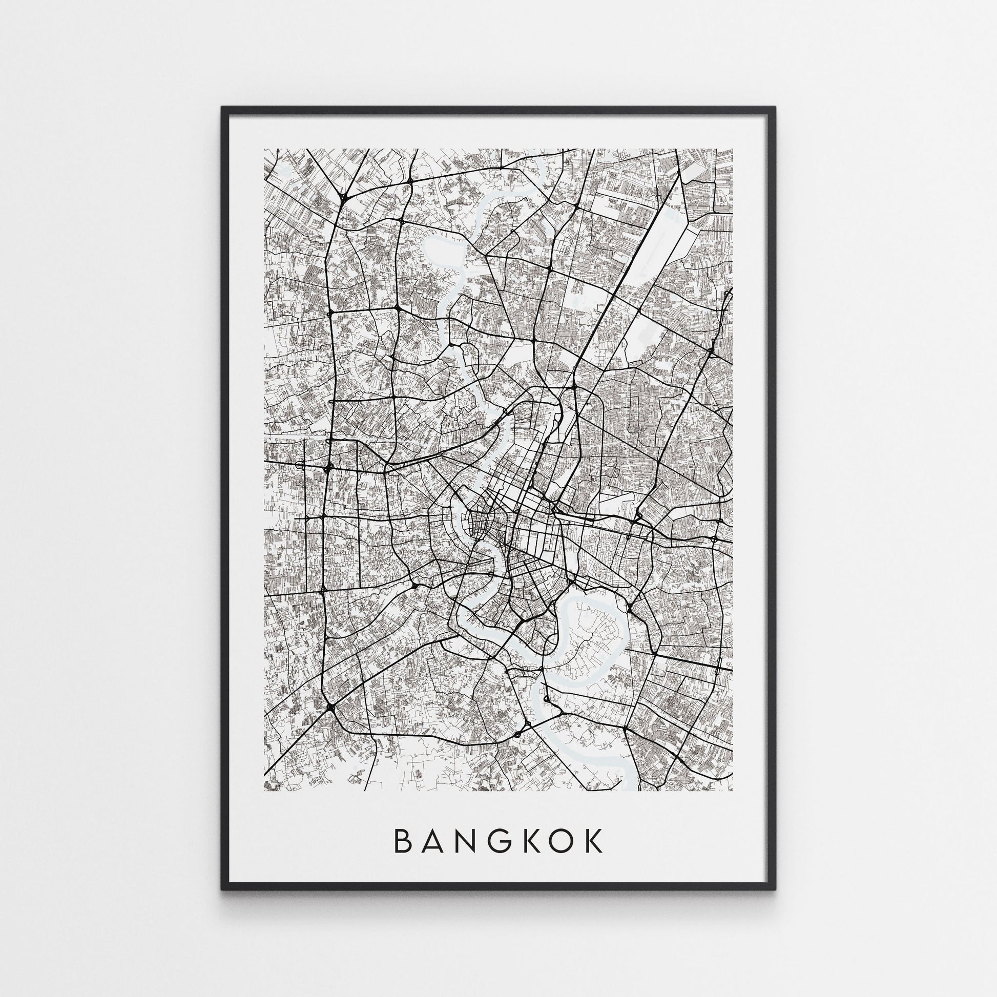 Bangkok Map Print - Thailand