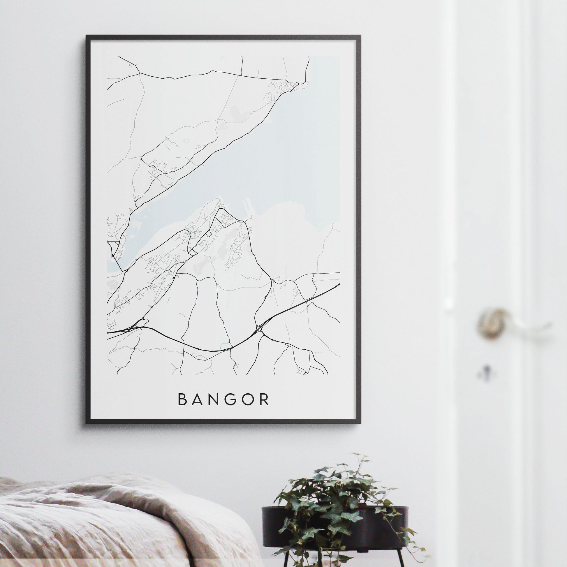 Bangor Map Print - Wales