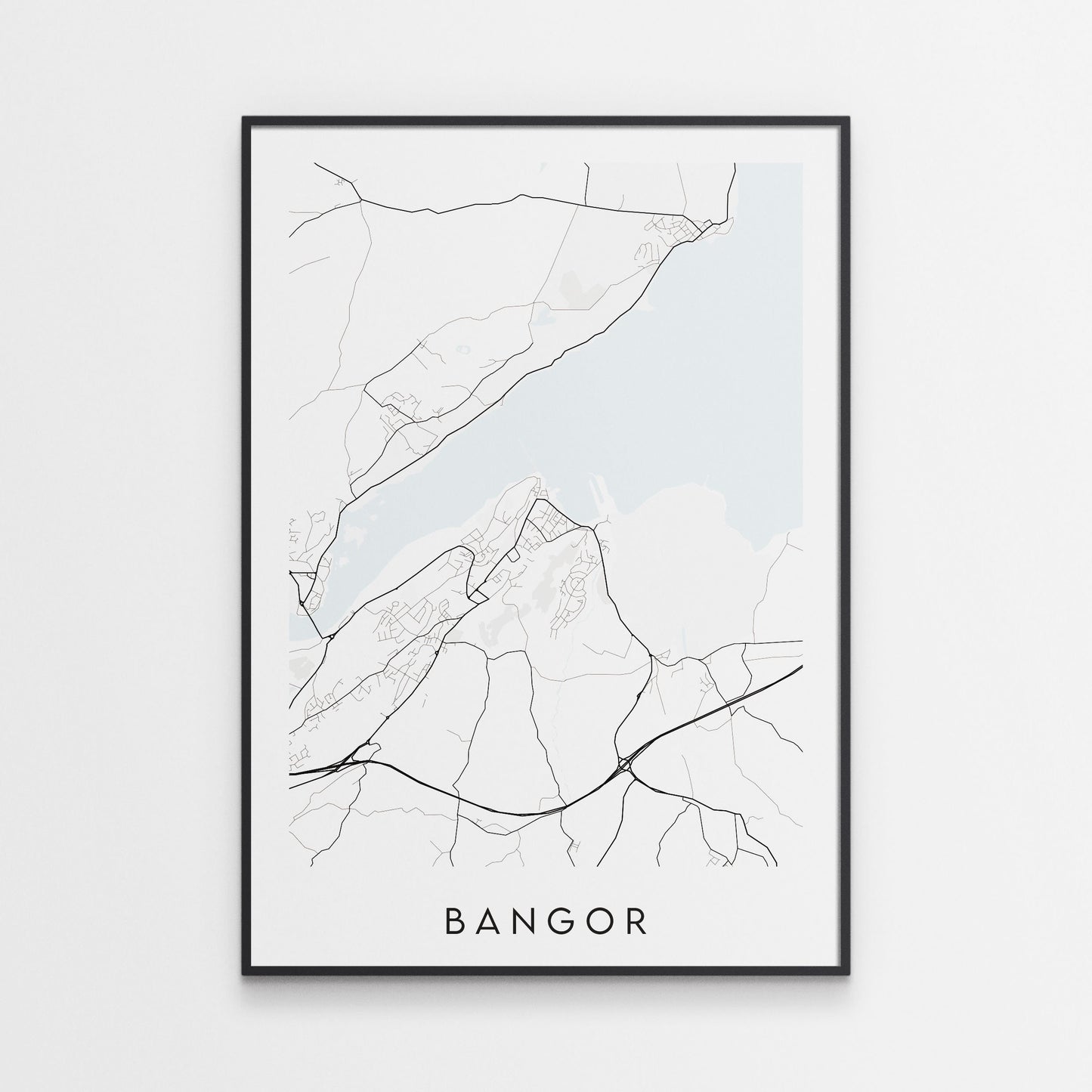 Bangor Map Print - Wales