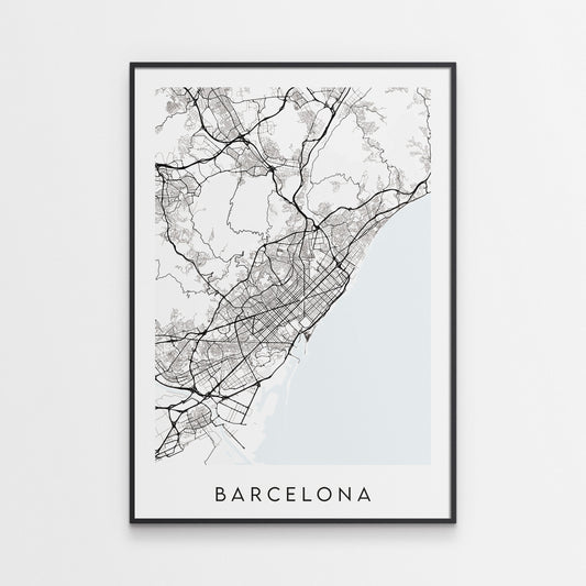 Barcelona Map Print - Spain
