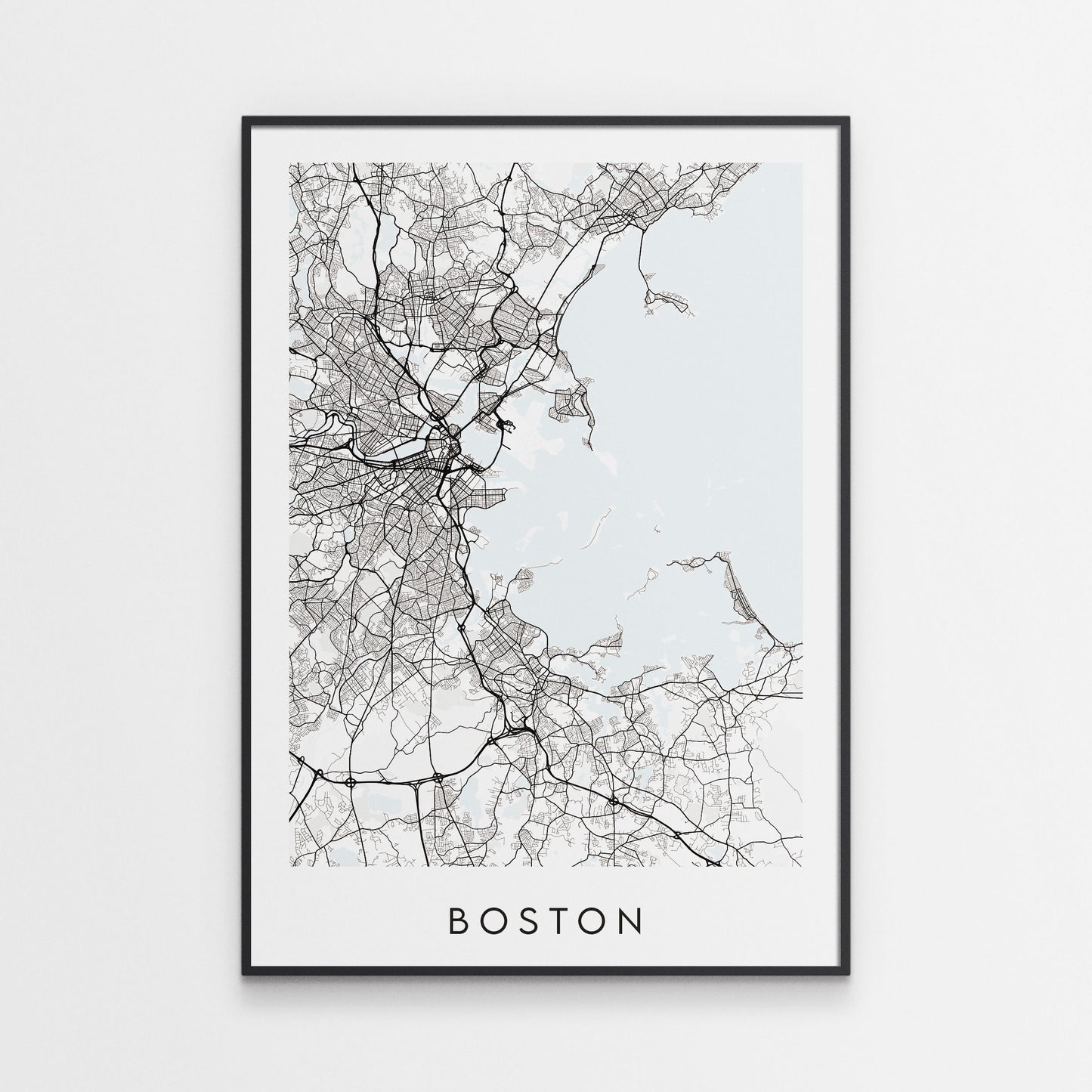 Boston Map Print - Massachusetts USA