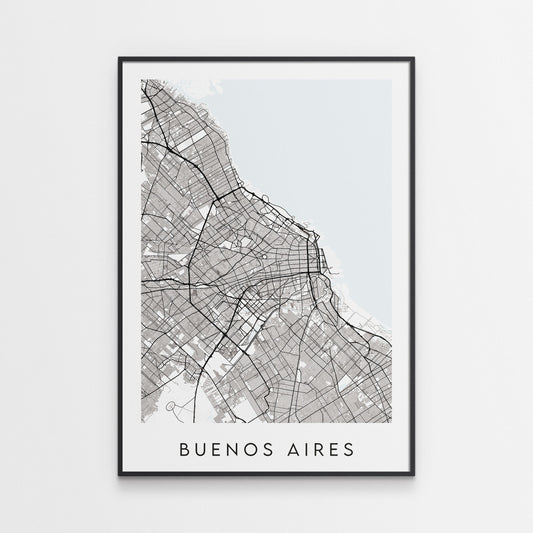 Buenos Aires Map Print - Argentina