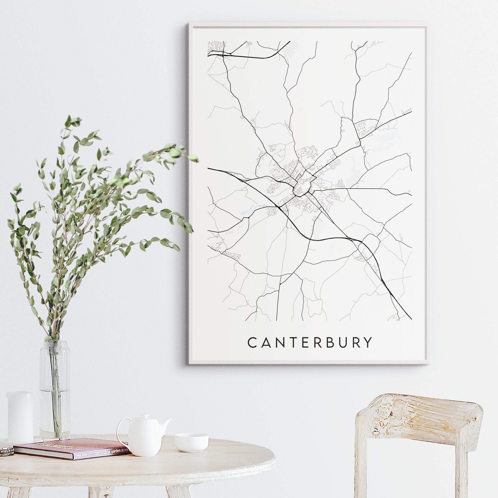 Canterbury Map Print