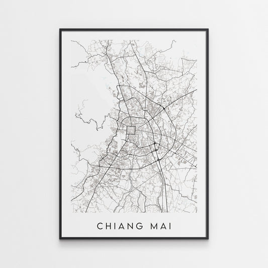 Chiang Mai Map Print - Thailand