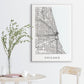 Chicago Map Print - Illinois USA